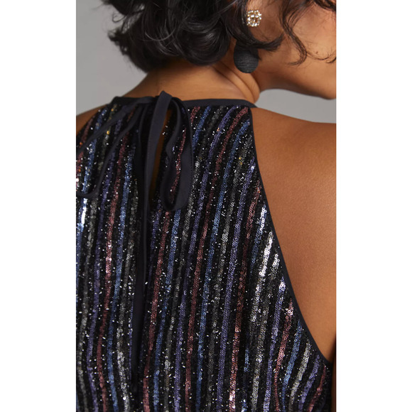Anthropologie Maeve Disco Sequin Halter Jumpsuit Plus Size 20 NWT - Picture 4 of 9